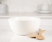 Damian Salad Bowl with Bamboo Utensils