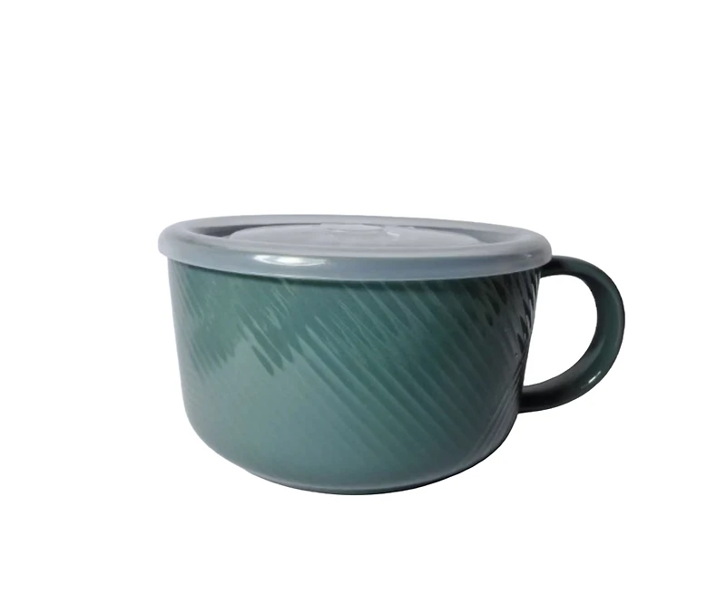 Damian Soup Bowl with Lid, 35oz, Green