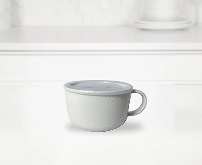 Damian Soup Bowl with Lid 35oz, Ivory