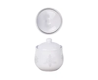 Silver Snowflake 37-Piece Dinnerware Set