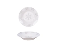 Silver Snowflake 37-Piece Dinnerware Set