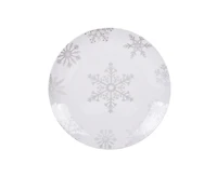 Silver Snowflake 37-Piece Dinnerware Set
