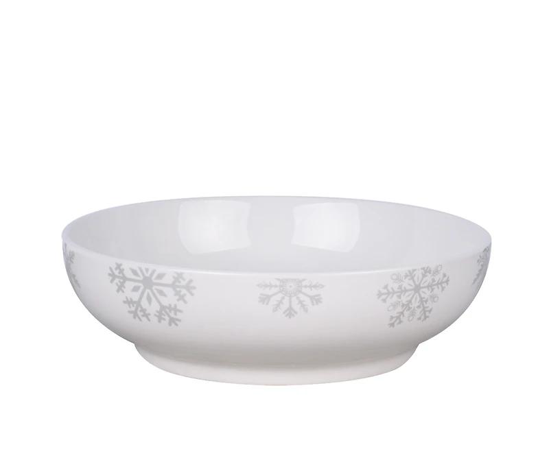 Silver Snowflake 37-Piece Dinnerware Set