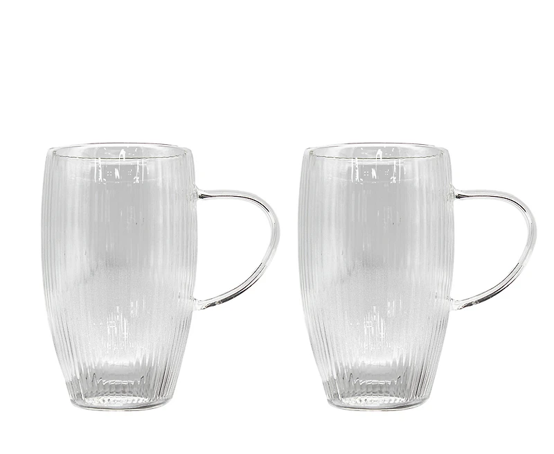 Nuvo Set de verres à double paroi avec poignée, 450ml