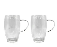 Nuvo Set de verres à double paroi avec poignée, 450ml