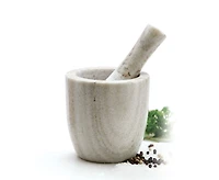 R.O Marble Mortar & Pestle 11x11