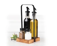 Spice Shakers with Wood and Glass