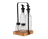 Spice Shakers with Wood and Glass