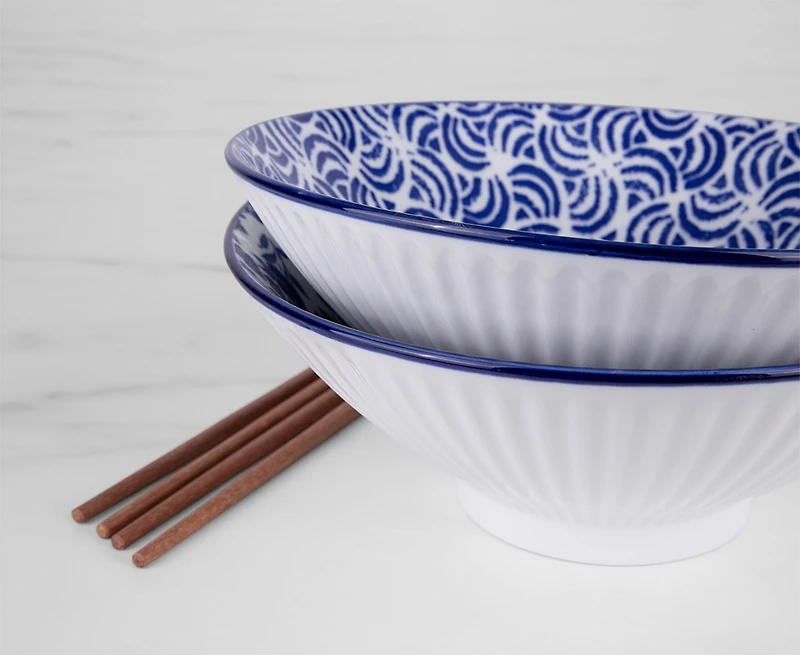 Nobu 4-Piece Ramen Bowl Set with Chopsticks