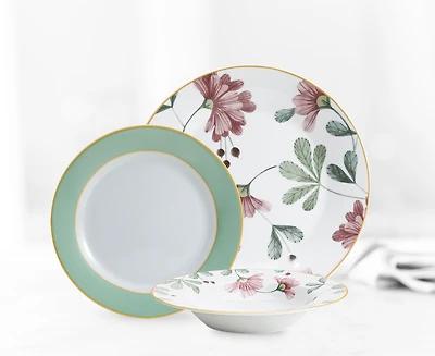 Service de vaisselle en porcelaine Kahlia 12 pièces