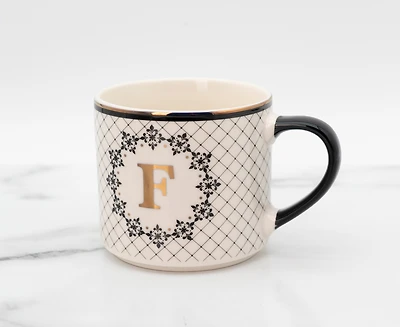 Mug Mono F - Noir/Or, 480 ml