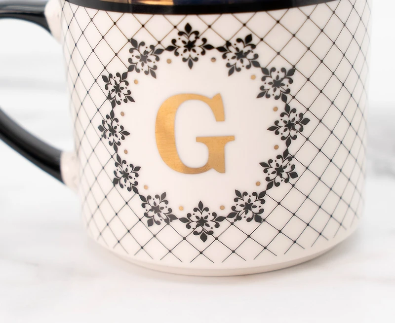 Mug Mono G - Noir/Or, 480ml