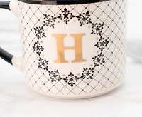 Mono H Mug - Black/Gold, 480 ml