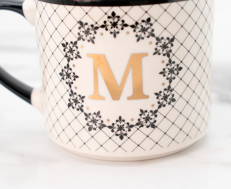 Mug Mono M - Noir/Or, 480ml