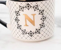 Mono N Mug - Black/Gold, 480ml