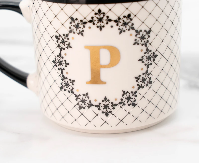 Mono P Mug - Black/Gold, 480ml