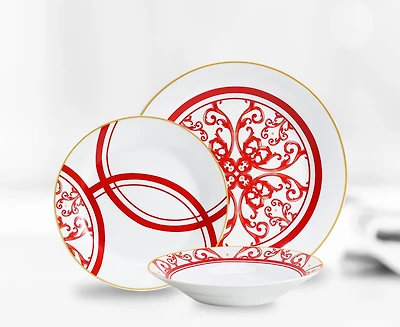 Vittoria 12-Piece Dinnerware Set, Porcelain