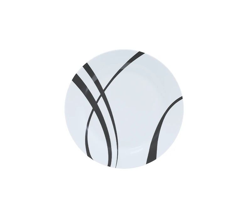 Linear 12-Piece Dinnerware Set, Porcelain