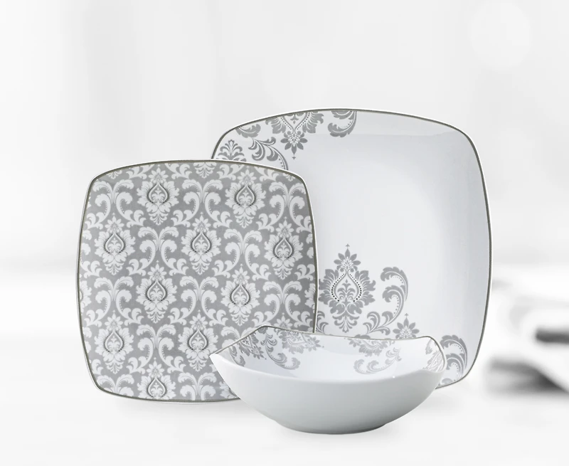 Luxe Damas 12-Piece Dinnerware Set