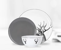 Wildwood 12-Piece Dinnerware Set, Porcelain