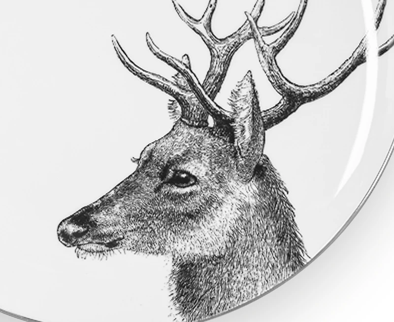 Wildwood 12-Piece Dinnerware Set, Porcelain