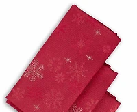Holiday 4-Pack Napkins 18x18, Red/Gold