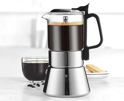 Olimpico Espresso Maker Glass S/S, 6 Cups