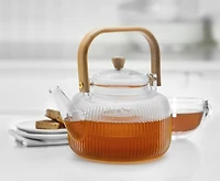 Tilly Glass Teapot with Wood Handle, 1000 ml