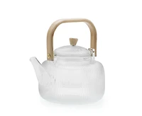 Tilly Glass Teapot with Wood Handle, 1000 ml