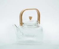 Tilly Théière en verre avec manche en bois, 1000 ml