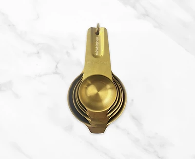 Tasses à mesurer en acier inoxydable doré