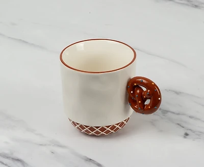 Tasse Bretzel avec bordure brune