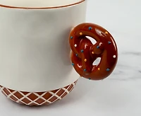 Pretzel Mug with Brown Rim