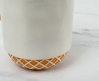Donut Mug with Orange Rim