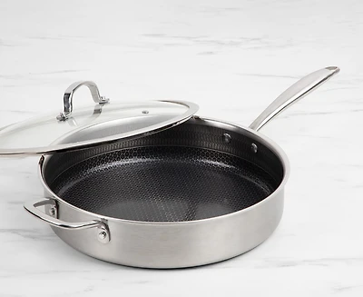 Remy Olivier Tri-Ply Steel Saute Pan with Cover, 30x7cm