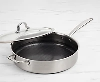 Remy Olivier Tri-Ply Steel Saute Pan with Cover, 30x7cm