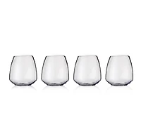 Lucent 4-Piece Stemless Wine Glass Set