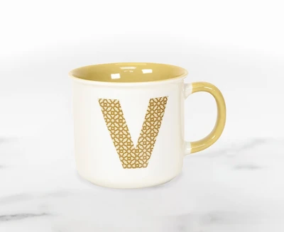Mug Marly Monogramme V, Jaune 410 ml