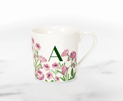 Meadow Monogram Mug A, Sweet Pea 400ml