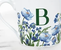 Meadow Monogram Mug B, Blue Poppy 400ml