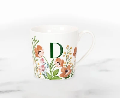 Meadow Monogram Mug D, California Poppy 400ml