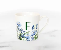 Meadow Monogram Mug F, Blue Poppy 400ml