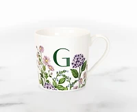 Meadow Monogram Mug G, Hydrangea 400ml