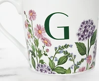 Meadow Monogram Mug G, Hydrangea 400ml