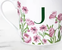 Meadow Monogram Mug J, Sweet Pea 400ml