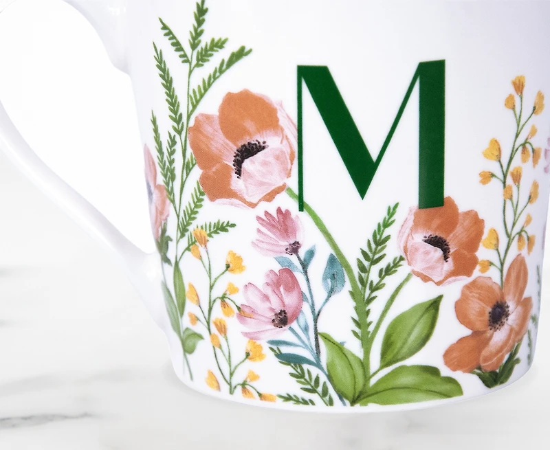 Meadow Monogram Mug M, California Poppy 400ml