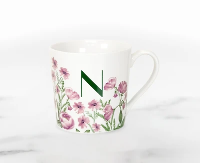 Meadow Monogram Mug N, Sweet Pea 400ml