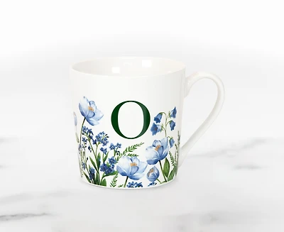 Meadow Monogram Mug O, Blue Poppy 400ml