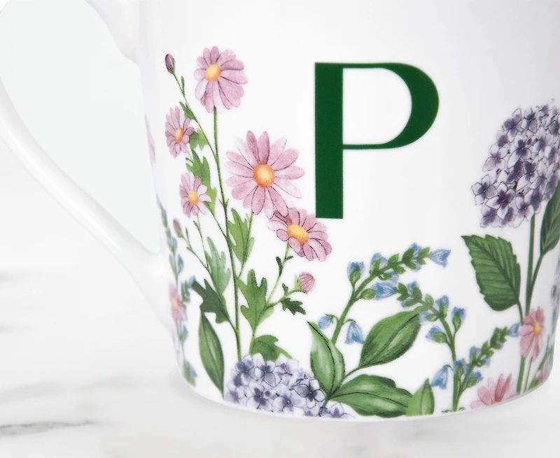 Meadow Monogram Mug P, Hydrangea 400ml