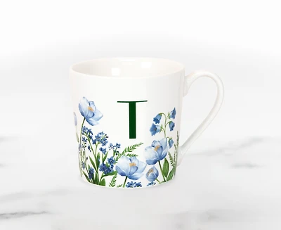 Meadow Monogram Mug T, Blue Poppy 400ml